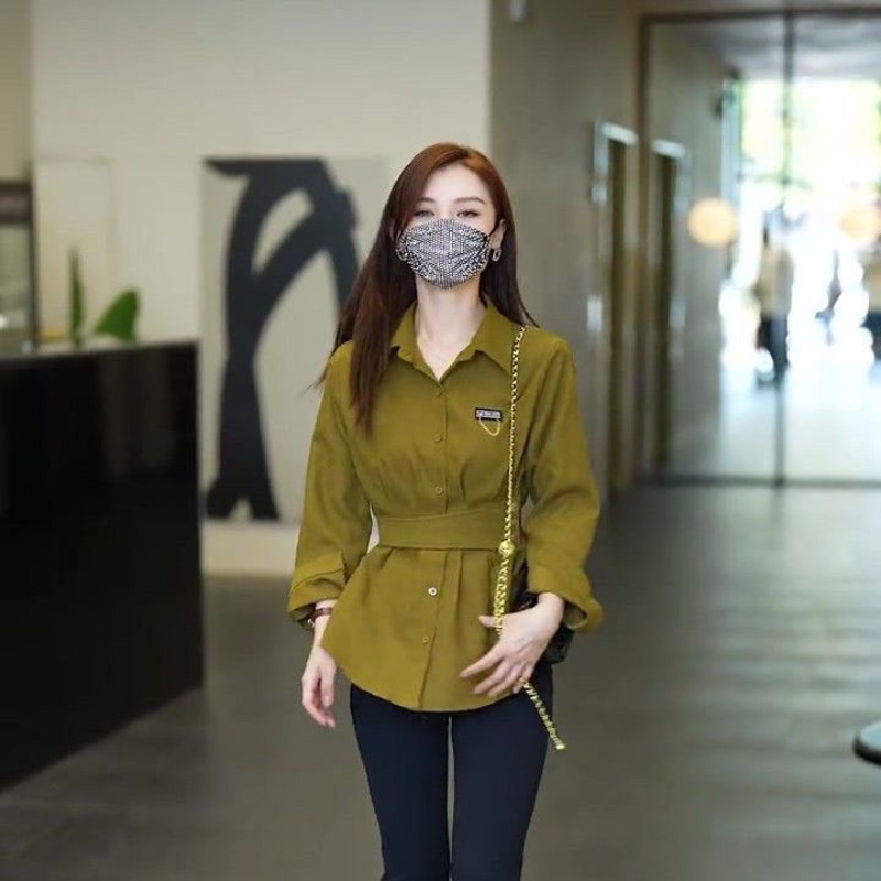 Formal Wear For Women Xl - เสื้อเชิ้ตเสื้อเบลาส์แขนยาวเสื้อผู้หญิงเสื้อผ้าผู้หญิงทางการสำหรับฤดูใบไม้ผลิและฤดูใบไม้ร่วงไซส์ XL