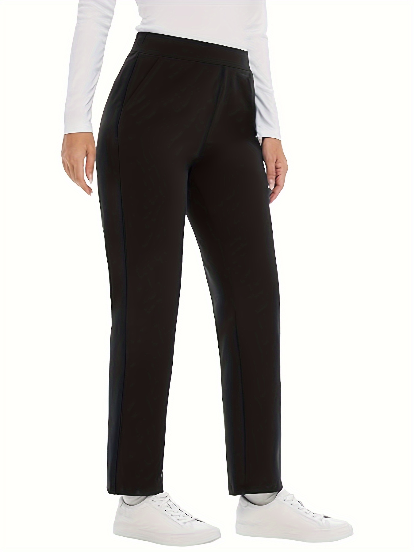 Women Formal Wear Pants - กางเกงแนวธุรกิจผ้าถักสีทึบสำหรับผู้หญิงขนาดพิเศษแนวธุรกิจกางเกงผู้ชายขาสามส่วนใหม่ฤดูใบไม้ผลิและฤดูใบไม้ร่วง
