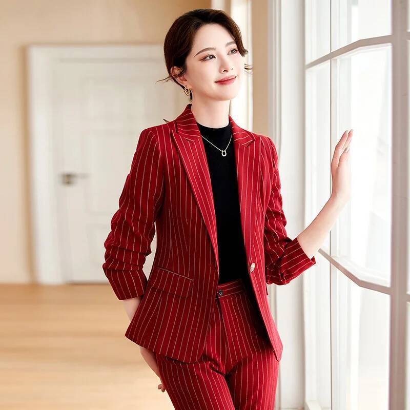 Women Formal Wear Interview - ชุดสูททำงานผู้หญิงไซส์ใหญ่ สำหรับงานทางการ ชุดทำงานธุรกิจ ชุดสัมภาษณ์งาน ฤดูใบไม้ร่วง ฤดูหนาว