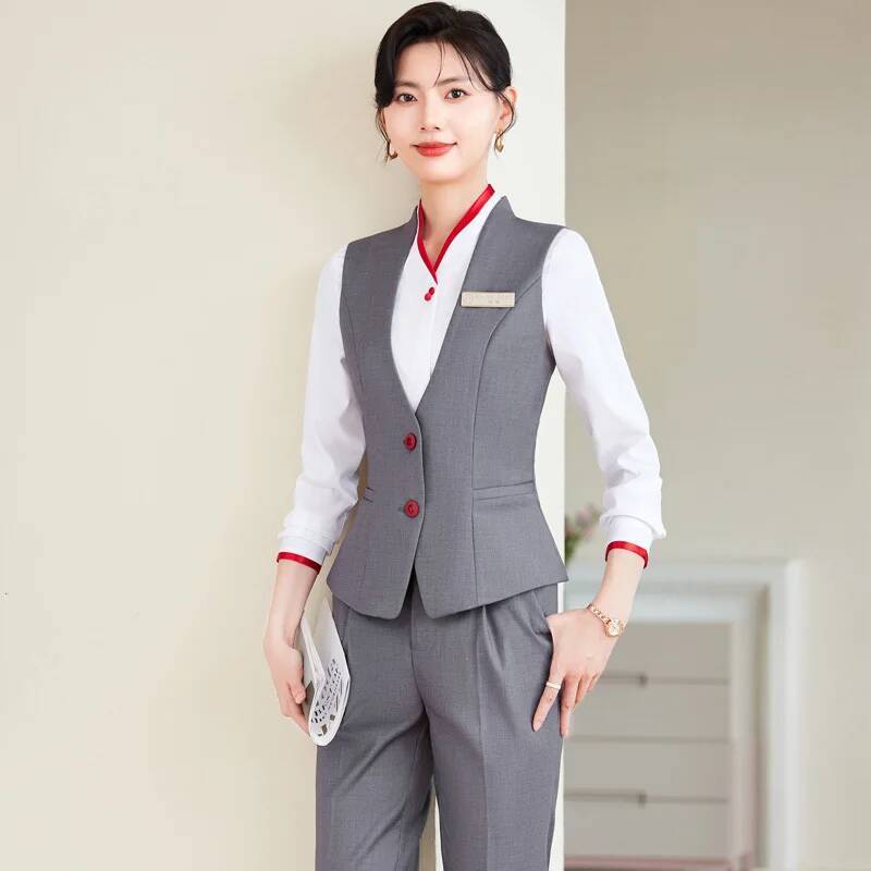 Women Formal Wear Pants - ชุดสูททำงานไซส์ใหญ่พิเศษ 5XL สไตล์หรูหราสำหรับผู้หญิง ชุดทำงานมืออาชีพสำหรับสุภาพสตรี ชุดสัมภาษณ์งาน
