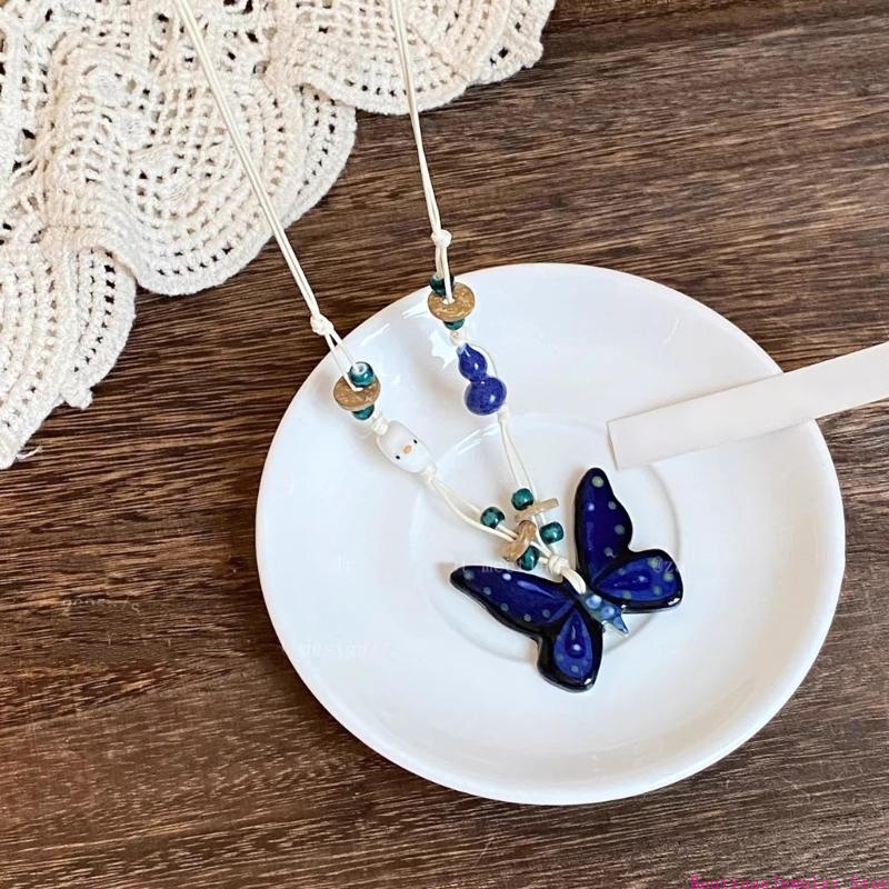 Women Formal Wear Ethnic - E1PE Stylish Butterfly Charm สร้อยคอจี้แฟชั่นชาติพันธุ์ที่ไม่ซ้ำกัน Neckchain