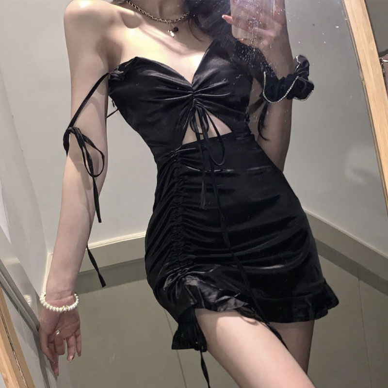 เซ็กซี่ซาตินสีดำชุด Bodycon Pa - Formal Wear For Women Xl บทวิจารณ์และราคา