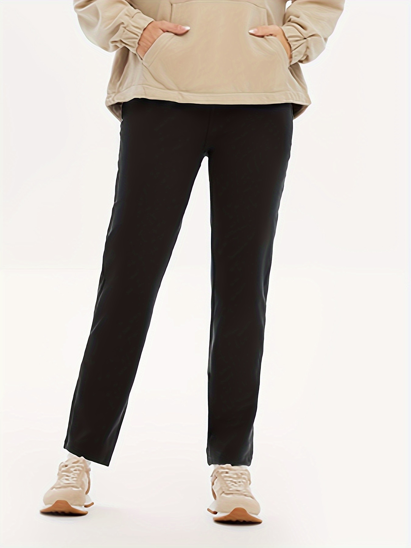 กางเกงแนวธุรกิจผ้าถักสีทึบสำหร - Women Formal Wear Pants บทวิจารณ์และราคา