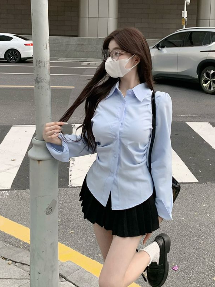 เสื้อผู้หญิงสีฟ้าสำหรับใส่ทำงา - Formal Wear For Women Xl บทวิจารณ์และราคา