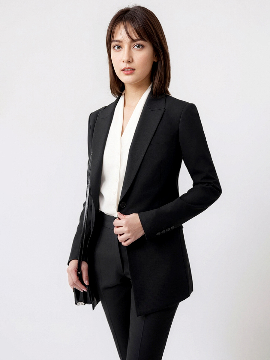 ผู้หญิงชุด Blazer กางเกง Offic - Women Formal Wear Black บทวิจารณ์และราคา