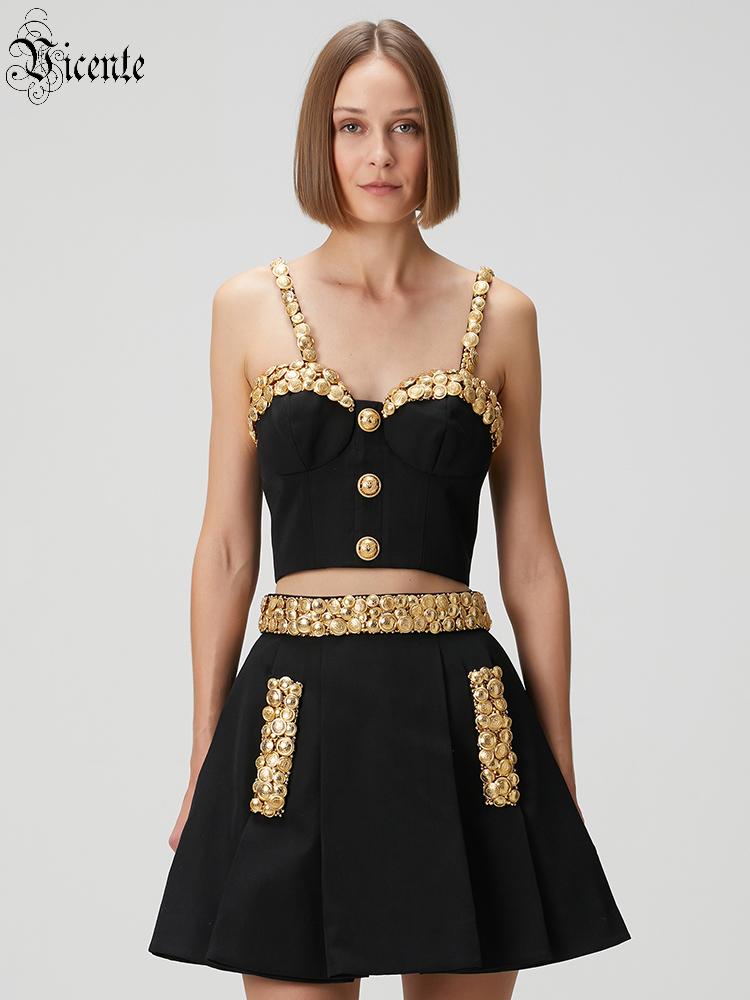 ชุดเดรสสองชิ้นสีดำ VC พร้อมกระ - Women Formal Wear Black บทวิจารณ์และราคา