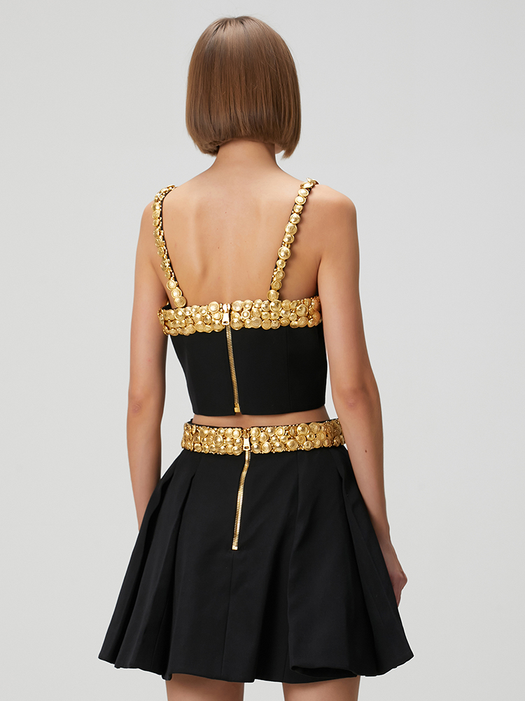 ชุดเดรสสองชิ้นสีดำ VC พร้อมกระ - Women Formal Wear Black บทวิจารณ์และราคา