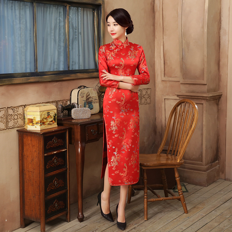 สีแดงจีนเจ้าสาวงานแต่งงาน Qipa - Formal Wear For Women Xl บทวิจารณ์และราคา