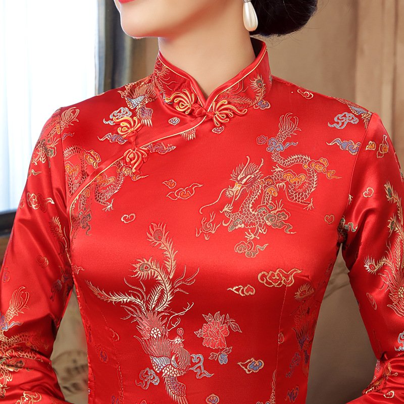 สีแดงจีนเจ้าสาวงานแต่งงาน Qipa - Formal Wear For Women Xl บทวิจารณ์และราคา