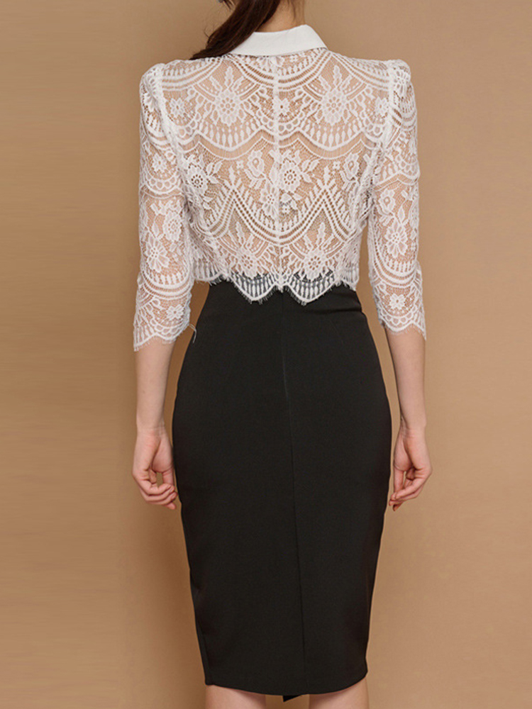 ฤดูร้อนเซ็กซี่ 2 ชิ้นชุดElegan - Pencil Skirt Midi บทวิจารณ์และราคา
