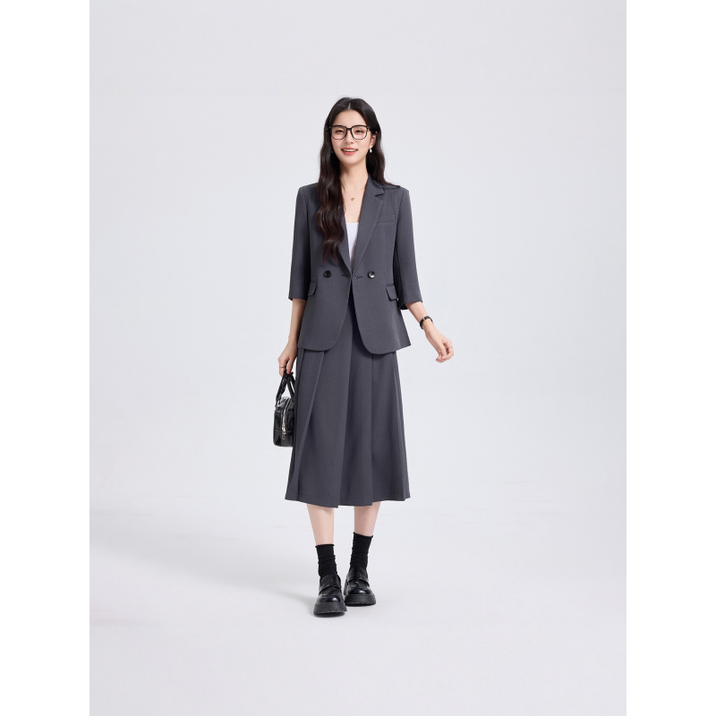 ชุดสูทสีน้ำเงินกรมท่าสำหรับผู้ - Women Formal Wear Interview บทวิจารณ์และราคา