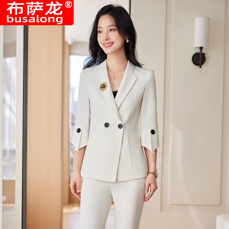 ชุดสูทสีเหลืองใหม่สำหรับฤดูใบไ - Women Formal Wear Pants บทวิจารณ์และราคา