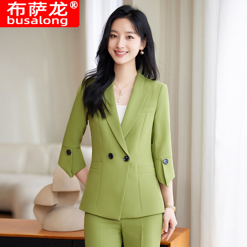 ชุดสูทสีเหลืองใหม่สำหรับฤดูใบไ - Women Formal Wear Pants บทวิจารณ์และราคา