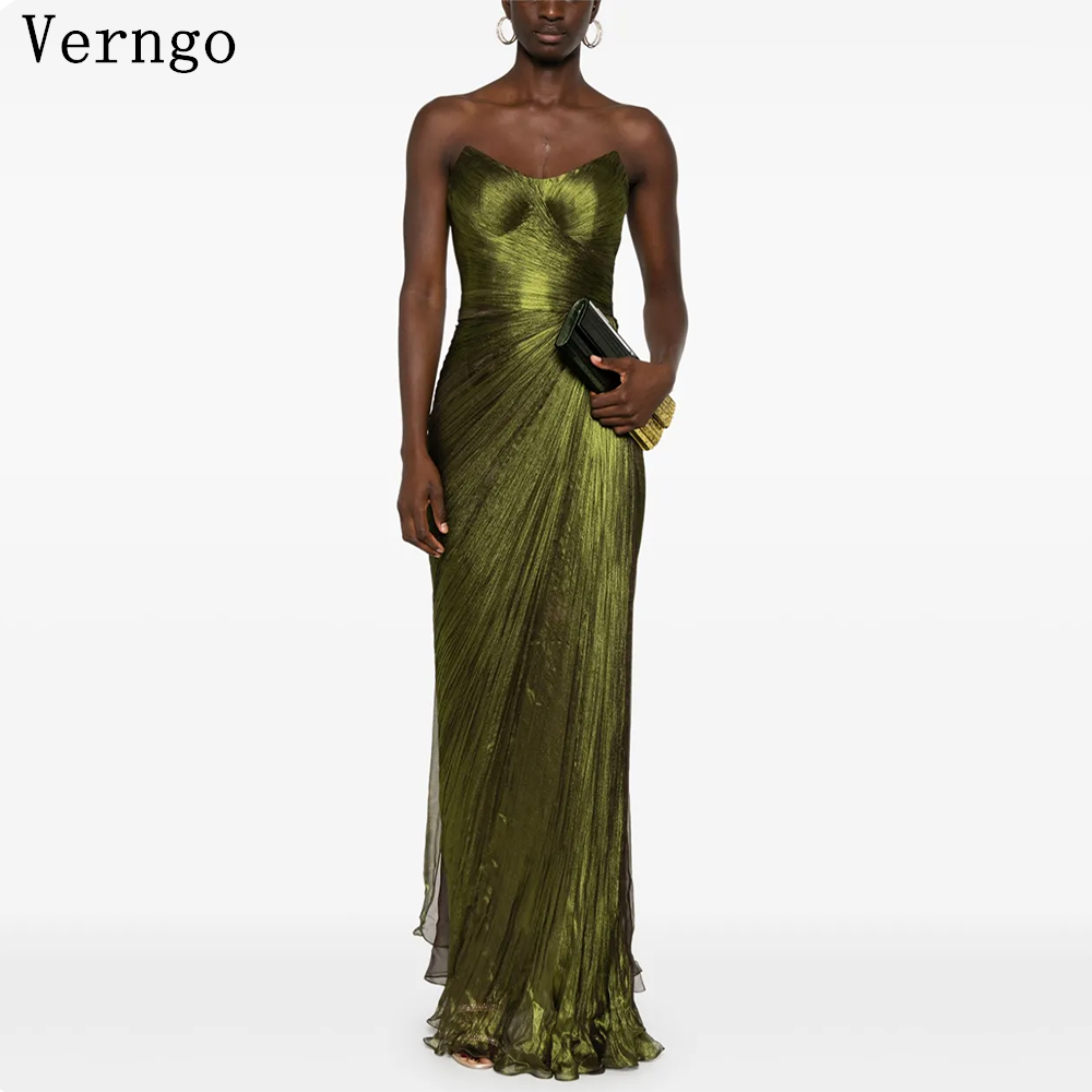Verngo สีเขียวชีฟองเงาชุดราตรี - Women'S Green Formal Wear บทวิจารณ์และราคา