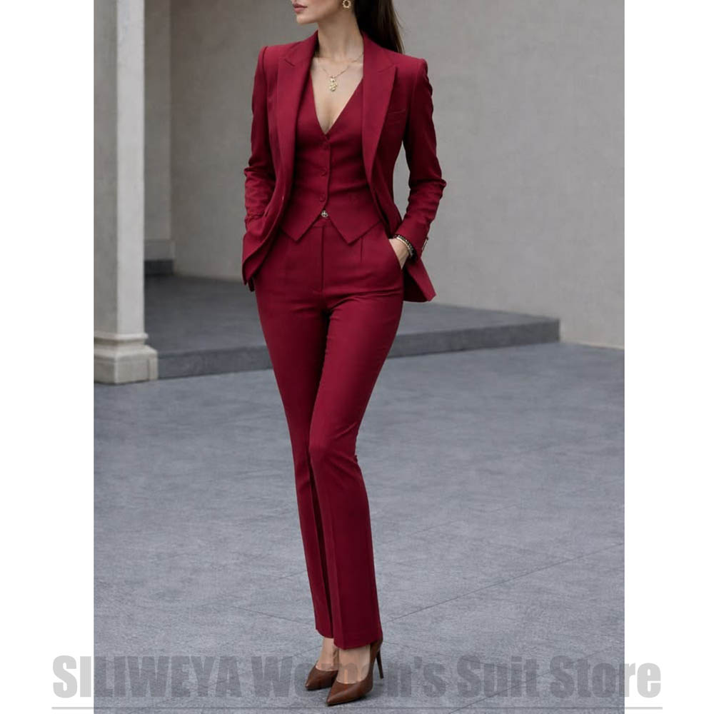 ชุดสูทผู้หญิง 3 ชิ้น เสื้อเบลเ - Women Formal Wear Pants บทวิจารณ์และราคา