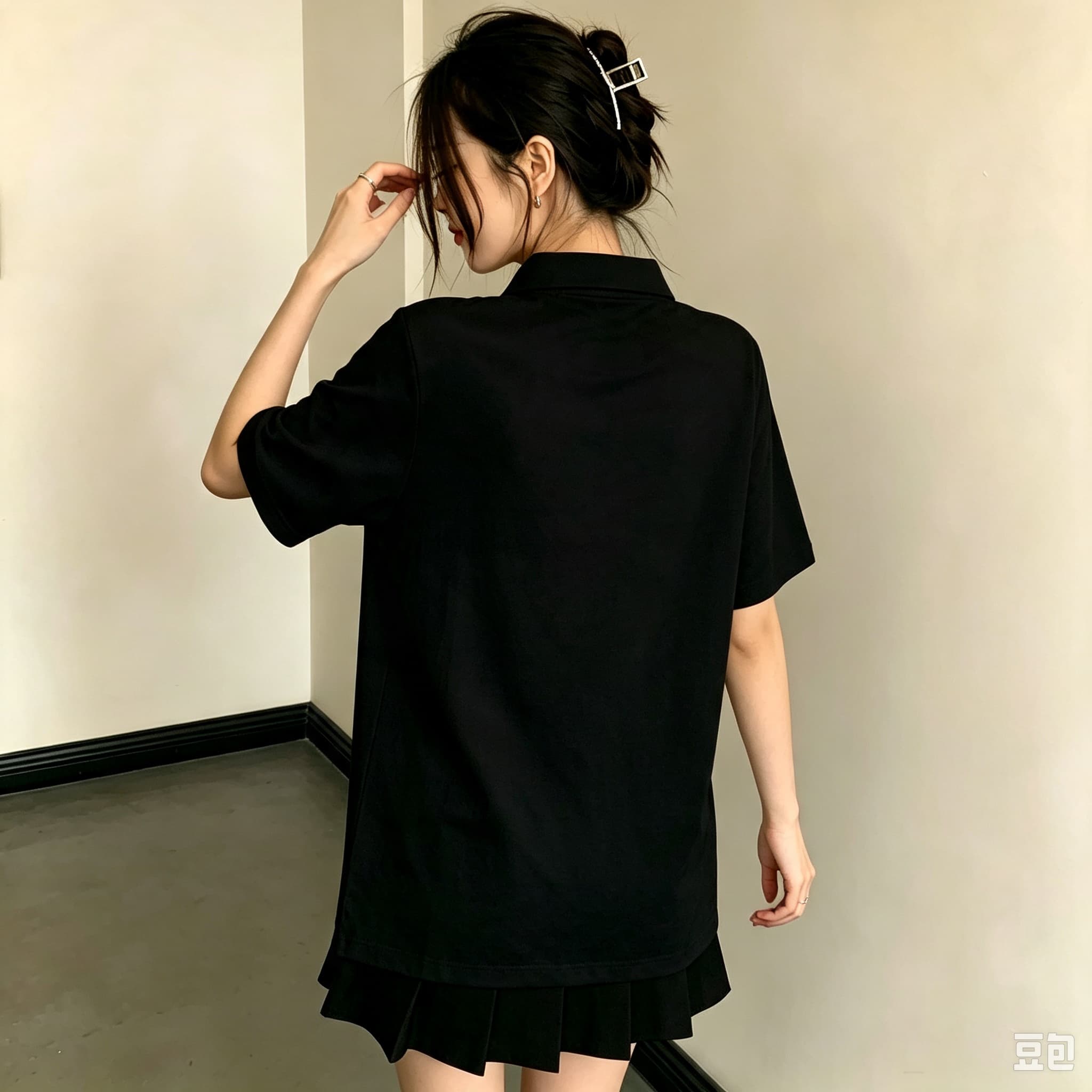 เสื้อโปโลคอปกสีดำแบบยูนิเซ็กส์ - Women Formal Wear Black บทวิจารณ์และราคา