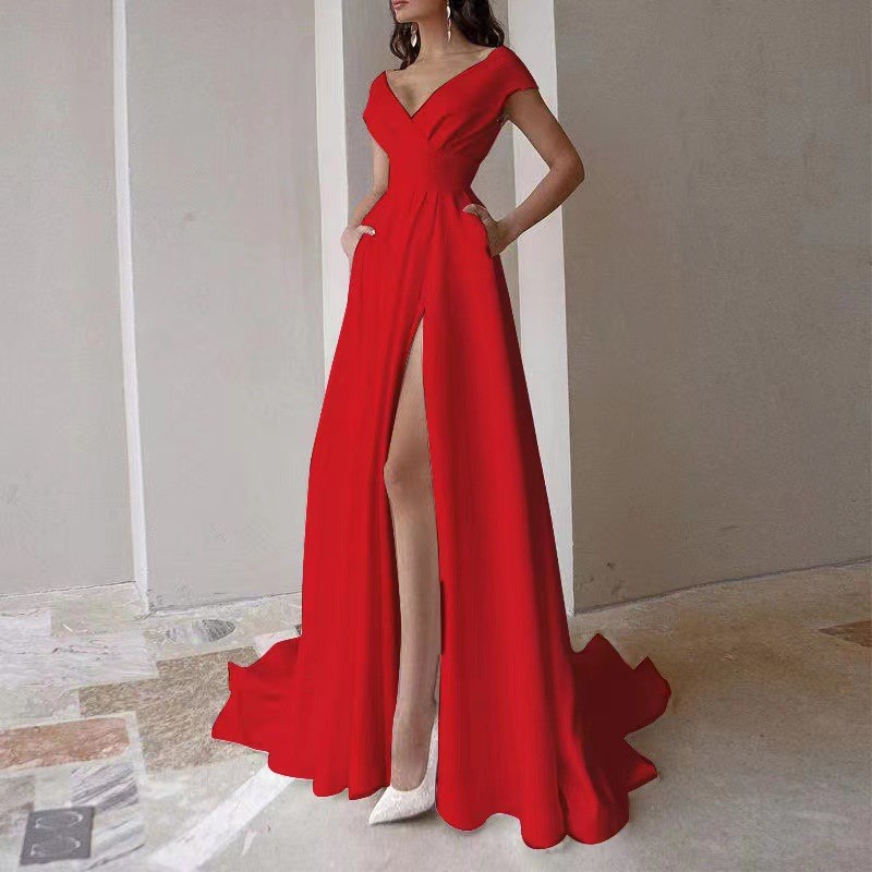 ชุดเดรสยาวทรงหรูหราสำหรับผู้หญ - Women Formal Wear Black บทวิจารณ์และราคา